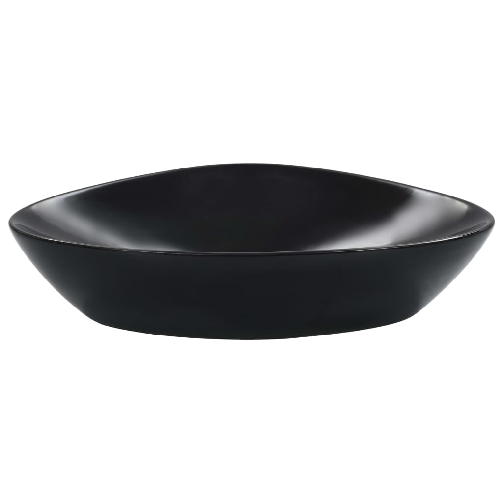 Vidaxl Washbasin 58.5x39x14 cm ceramiczna czarna