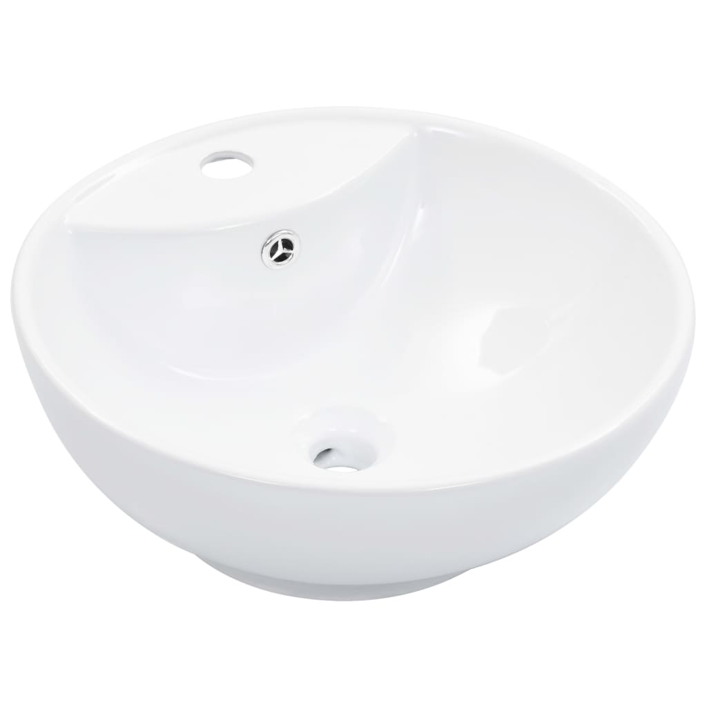 Vidaxl Washbasin s přistáním 46,5x18 cm keramická bílá