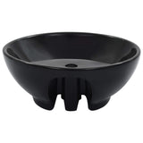 VidaXL Washbasin with landing 46.5x18 cm Ceramic Black