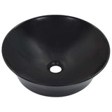 VidaXL Washbasin 41x12.5 cm Ceramic Black