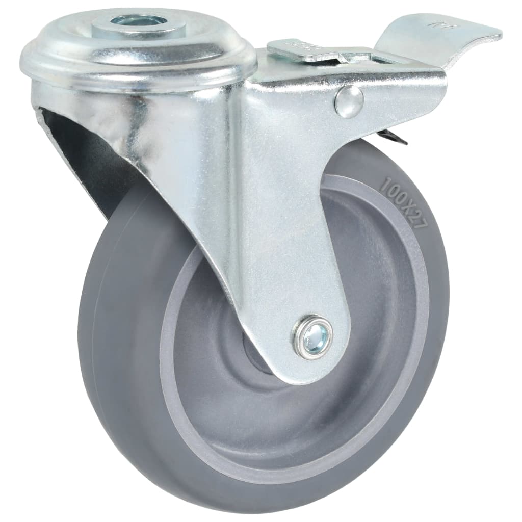 Vidaxl swivel wheels with bolt holes 4 pc 100 mm