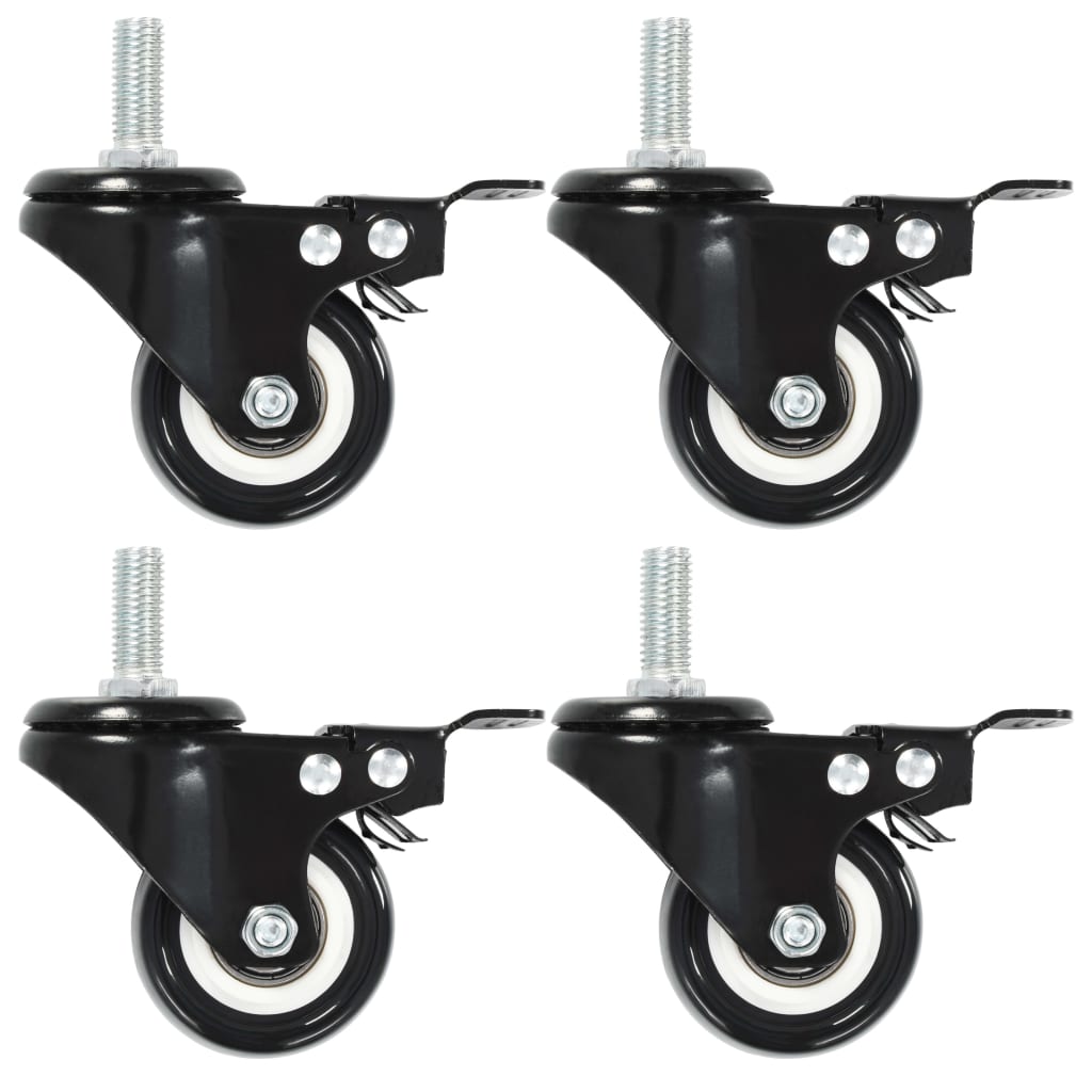 Vidaxl Swivel Wheels med bremser 4 St 50 mm