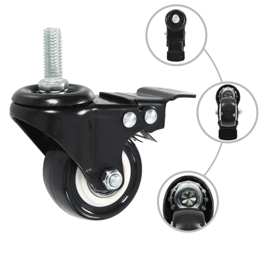 Vidaxl Swivel Wheels med bremser 4 St 50 mm