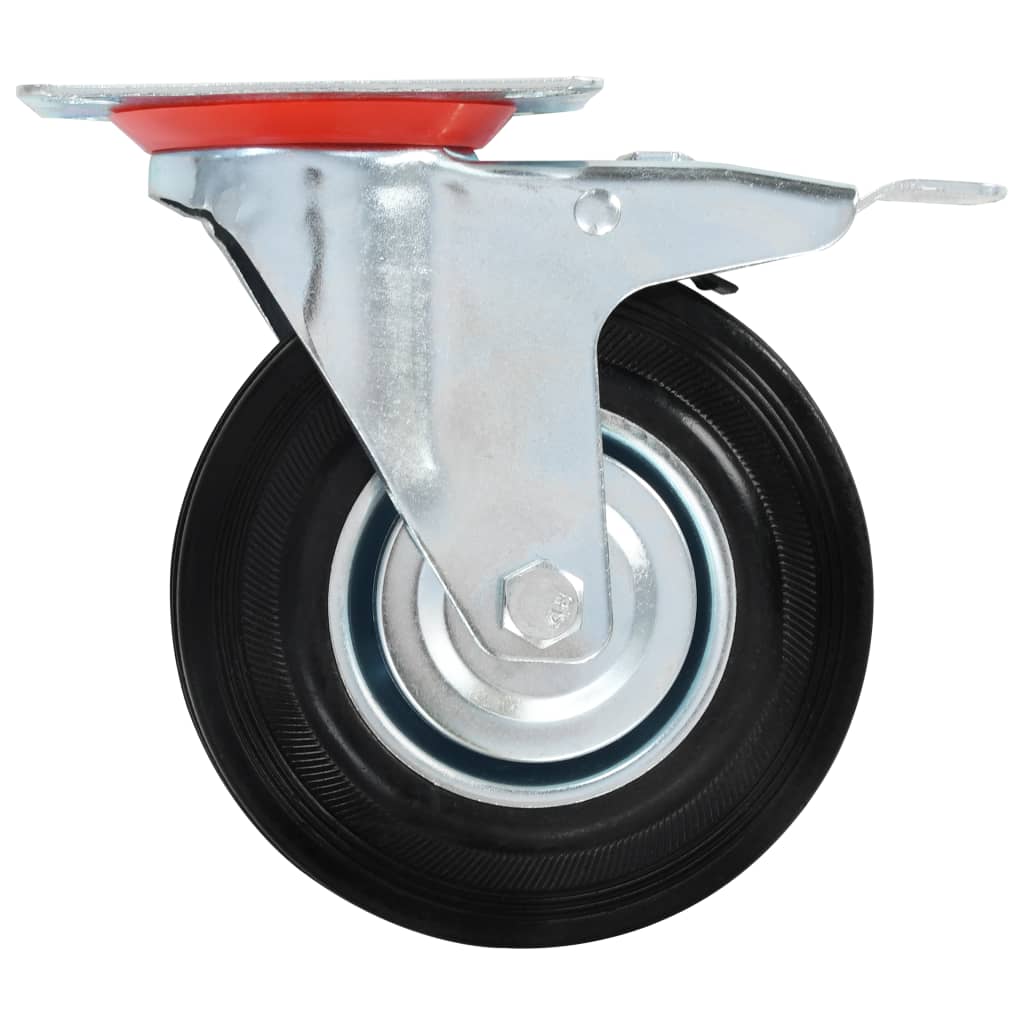 Vidaxl Swivel Wheels med doble bremser 4 stk 125 mm