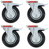 VidaXL swivel wheels with double brakes 4 st 200 mm