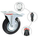 VidaXL swivel wheels with double brakes 4 st 200 mm