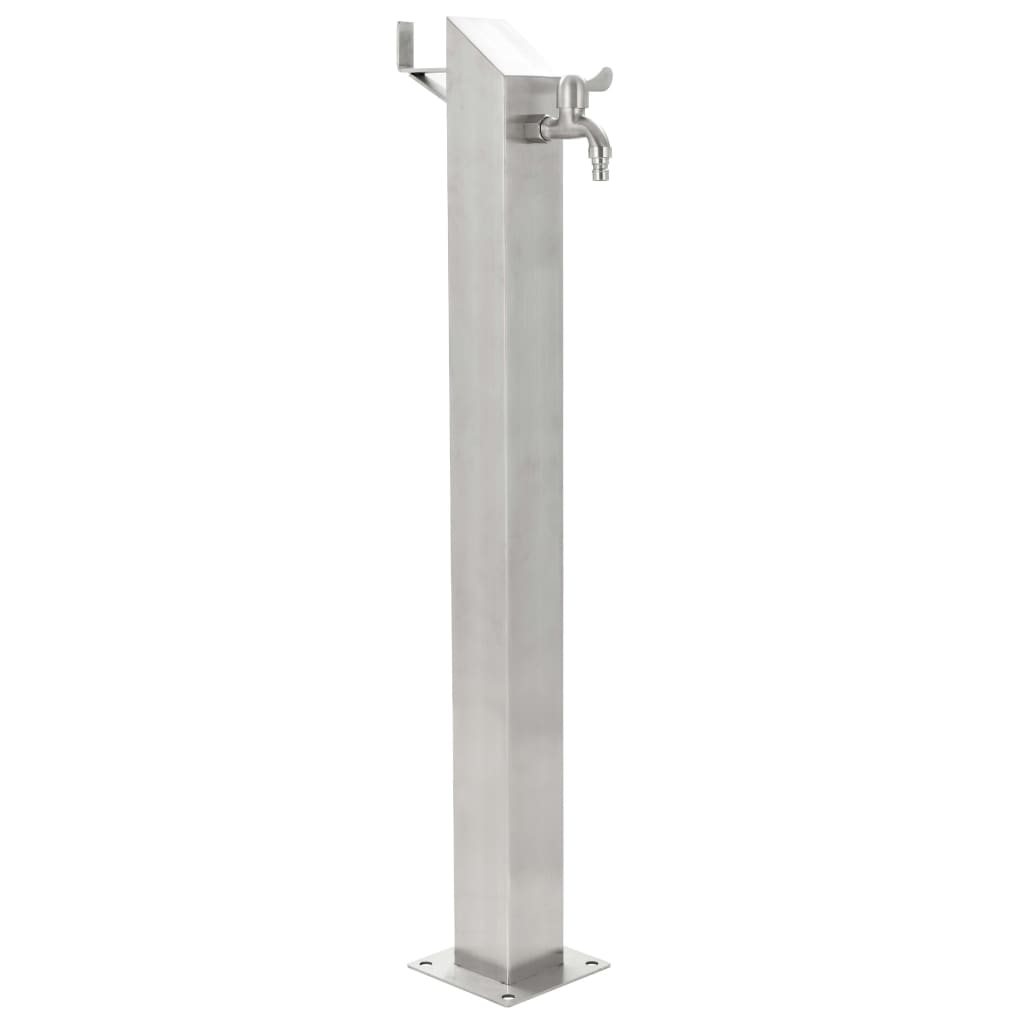 Vidaxl garden water column square 95 cm stainless steel