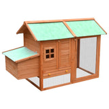 Vidaxl Chicken Coop 170x81x110 cm Solid Pine Pine Pine Wood