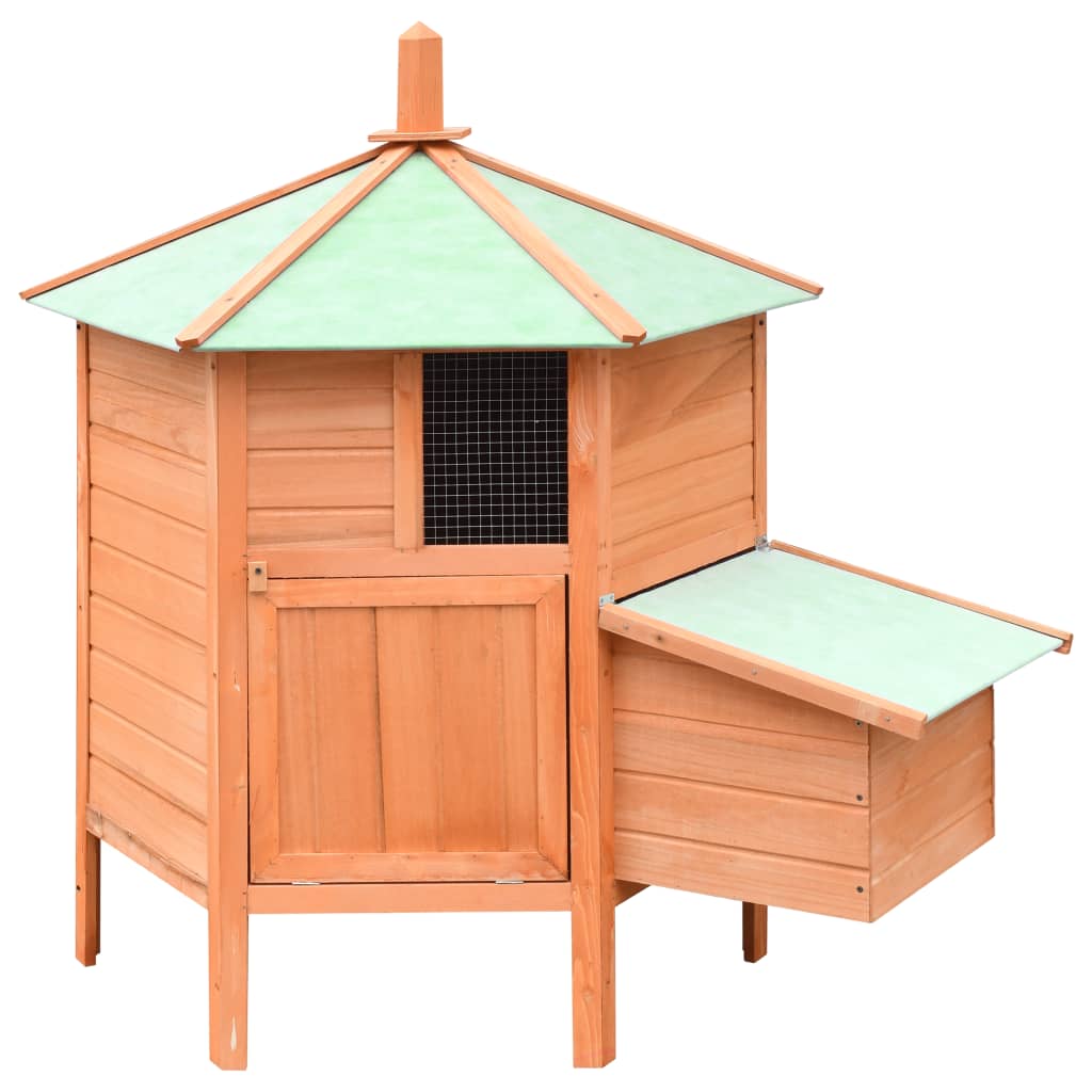 Vidaxl Chicken coop 126x117x125 cm solid pine pine pine wood