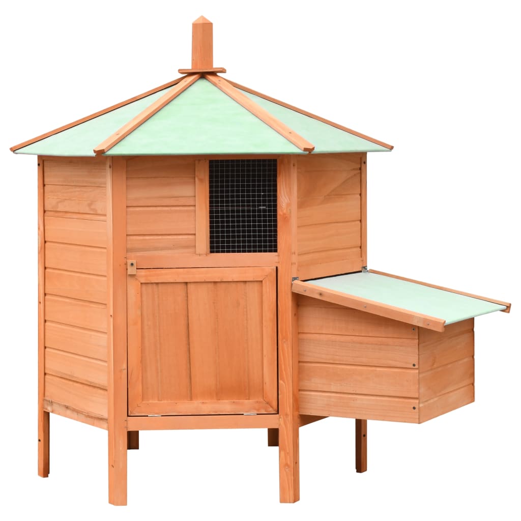 Vidaxl Chicken coop 126x117x125 cm solid pine pine pine wood