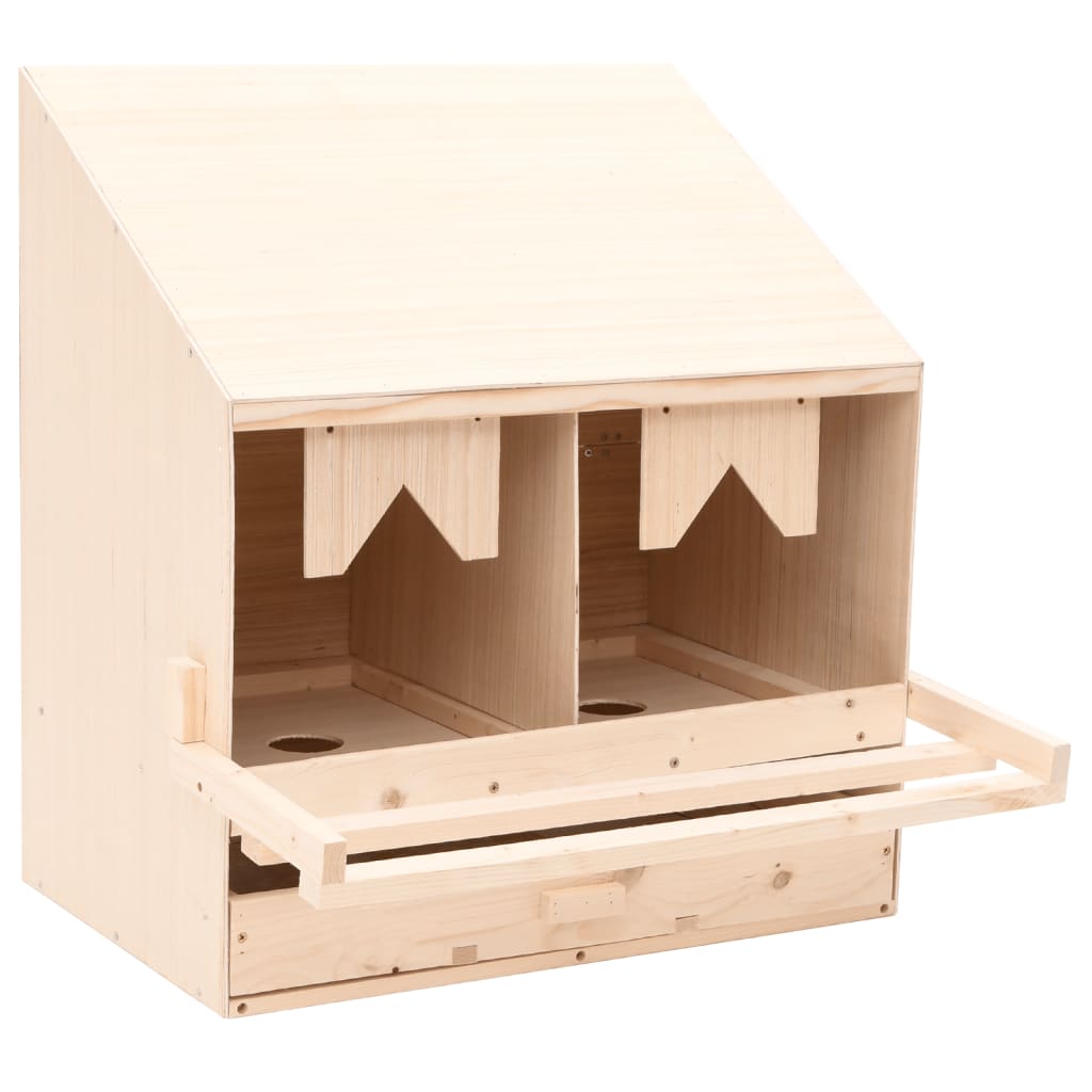 Vidaxl Chicken Shelter 2 Fack 63x40x65 cm Solid Pine