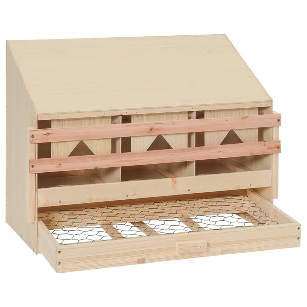 Vidaxl Chicken Shelter 3 Fack 72x33x54 cm Solid Pine