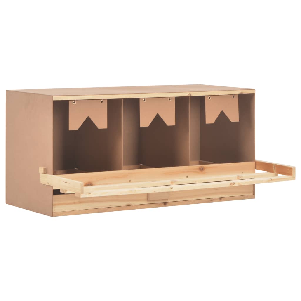 Vidaxl Chicken Shelter 3 Fack 96x40x45 cm Solid Pine