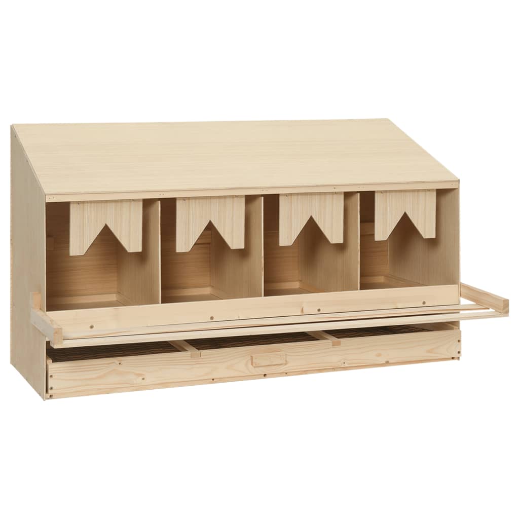 Vidaxl Chicken Shelter 4 Fack 106x40x59 cm Solid Pine