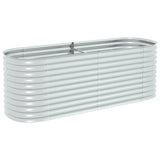 Vidaxl Planter raised 240x80x81 cm galvanized steel silver