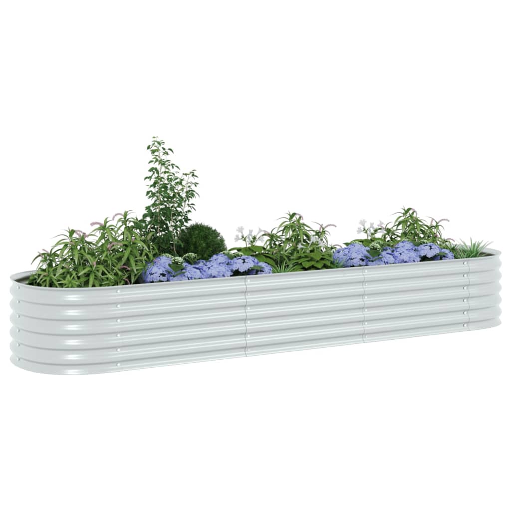 Vidaxl Planter huet 320x8044 cm galvaniséiert Stol Sëlwer