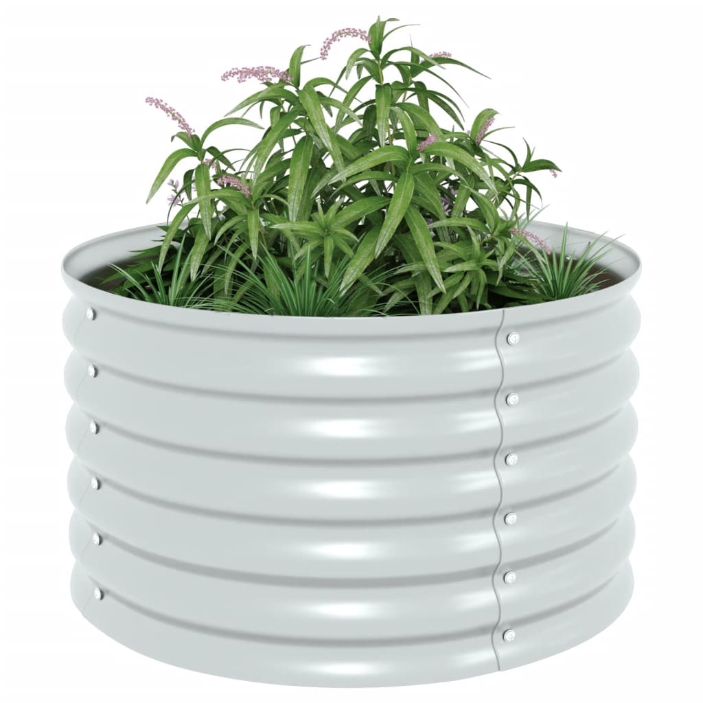 Vidaxl Planter infogad 80x80x44 cm galvaniserat stål silver