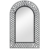 Vidaxl Garden Wall Mirror Bent 50x80 cm noir