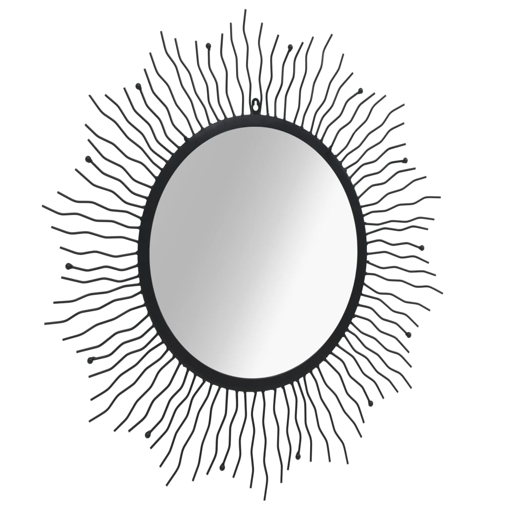 Vidaxl Garden Wall Mirror Sunburst 80 cm Negro