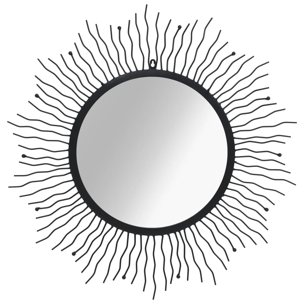 Vidaxl Garden Wall Mirror Sunburst 80 cm Negro