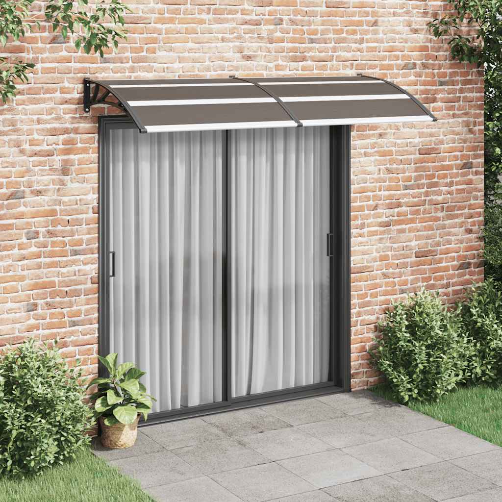 VidaXL door canopy 240x100 cm PC Black