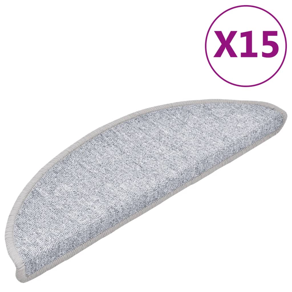 Vidaxl 15 tappetini per pedali ST 56x17x3 cm grigio chiaro