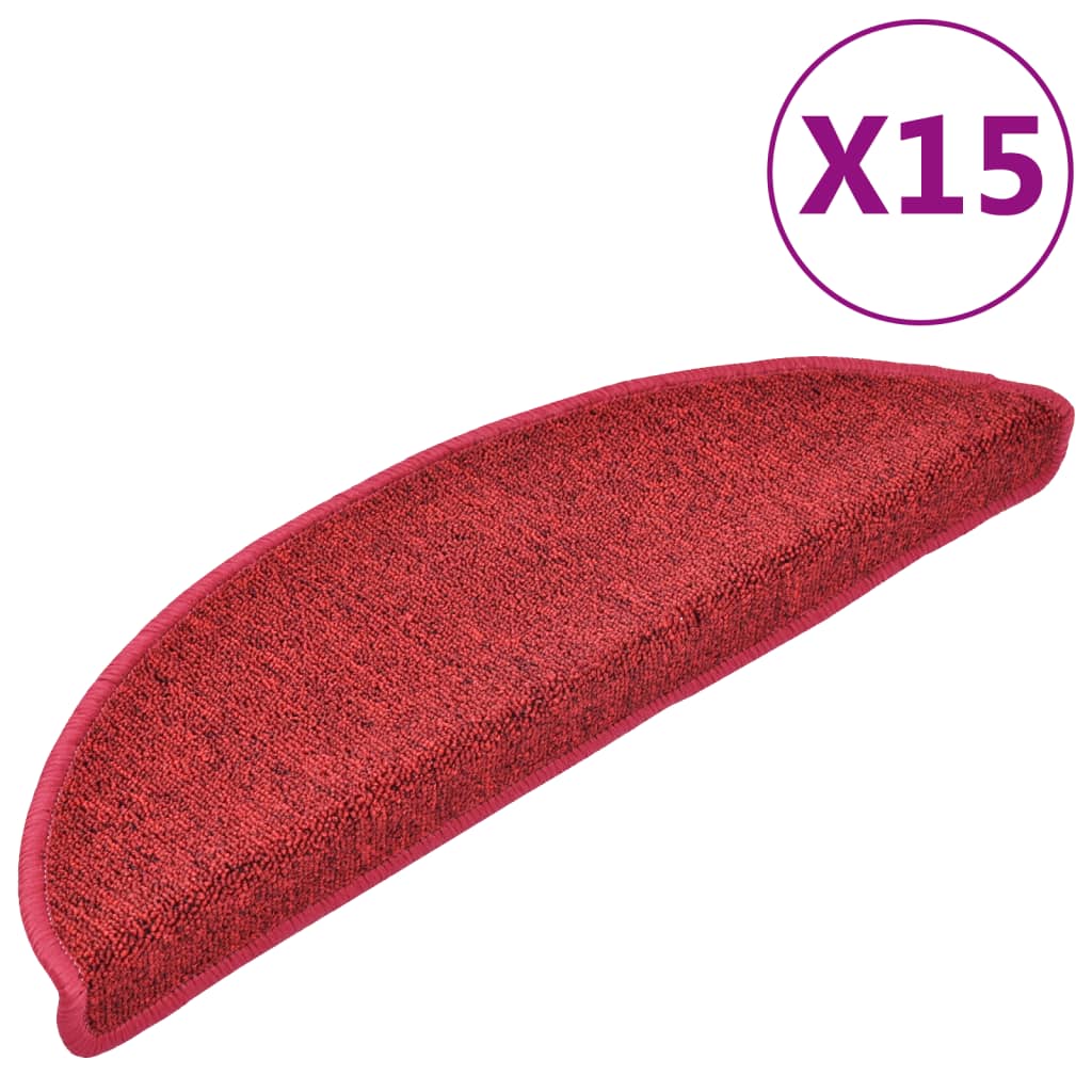 Vidaxl 15 esteras de pedal 56x17x3 cm Burdeos rojo