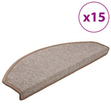 VidaXL 15 st pedal mats 65x24x4 cm light brown