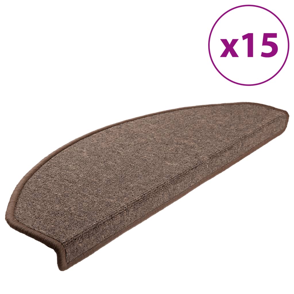 VidaXL 15 st pedal mats 65x24x4 cm coffee brown