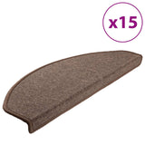 Vidaxl 15 esteras de pedal 65x24x4 cm Coffee Brown