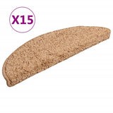 Vidaxl Stair Mats 15 ST 56X17X3 CM BEIGE