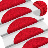 Vidaxl stair mats 15 st 56x17x3 cm red