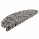 Vidaxl stair mats 15 st 65x21x4 cm gray