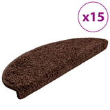 Vidaxl Stair Mats 15 St 65x21x4 CM Brun