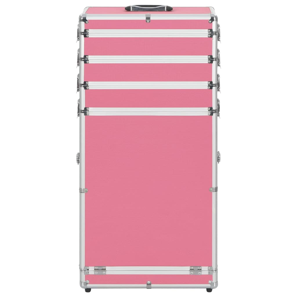 Vidaxl Makeup Trolley Aluminium rosa