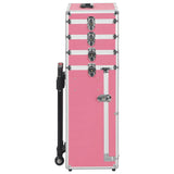 Vidaxl Makeup Trolley Aluminium rosa