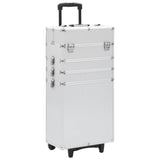 Vidaxl Make-up Trolley Aluminium Sëlwer faarweg