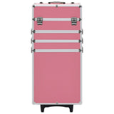 Vidaxl Makeup Trolley Aluminium rosa