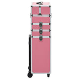 Vidaxl Makeup Trolley Aluminium rosa