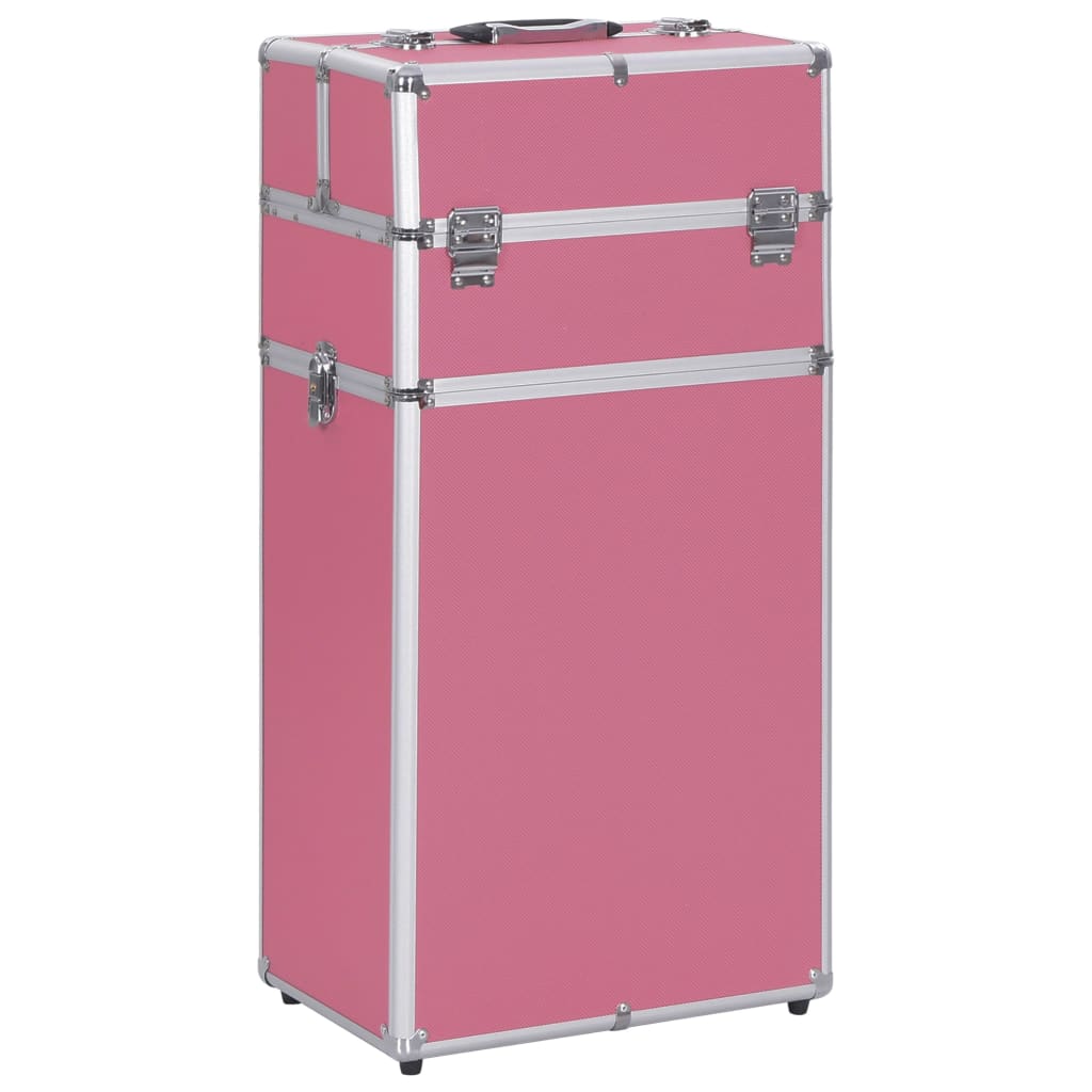 Vidaxl Makeup Trolley Aluminium rosa