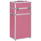 Vidaxl Makeup Trolley Aluminium rosa