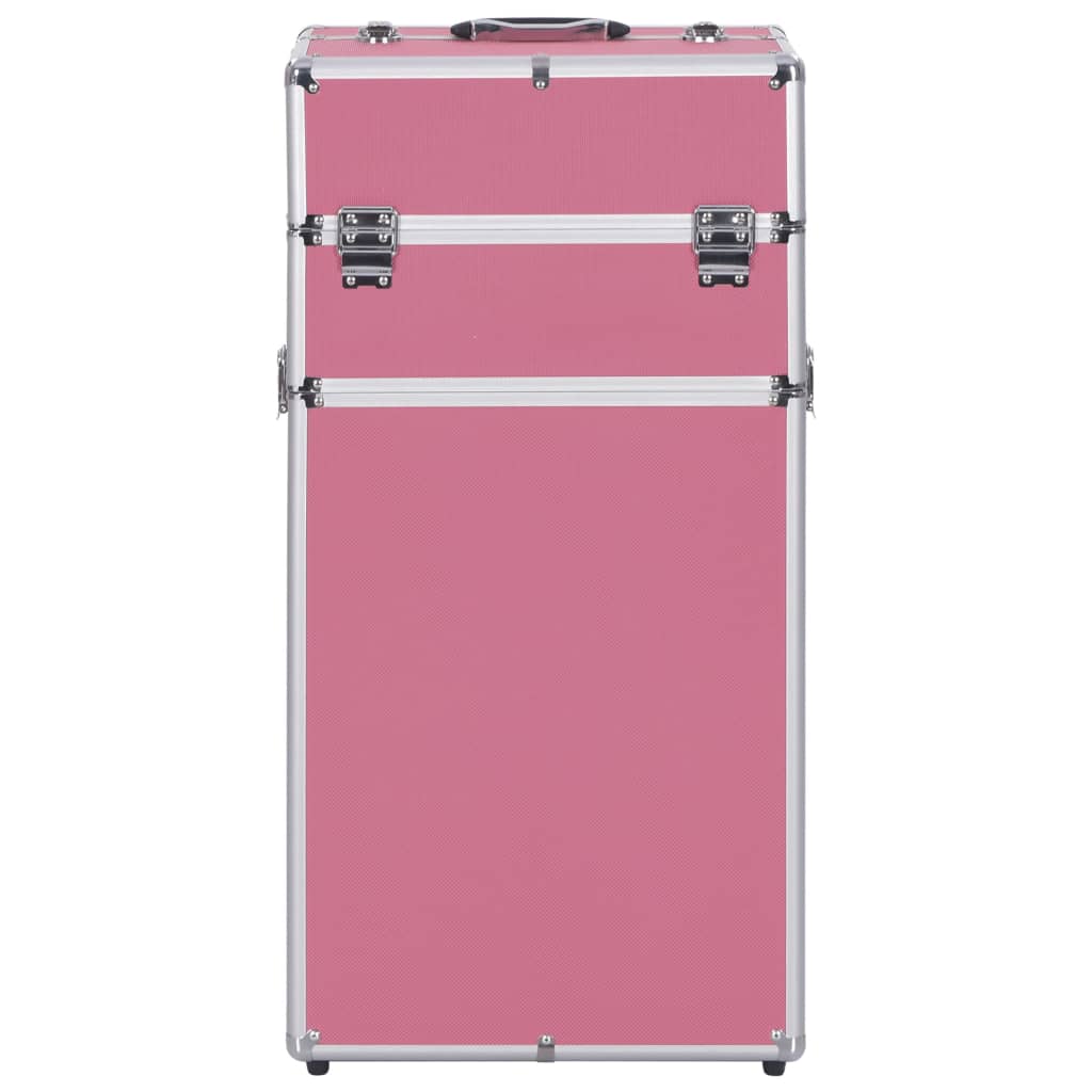 Vidaxl Makeup Trolley Aluminium rosa