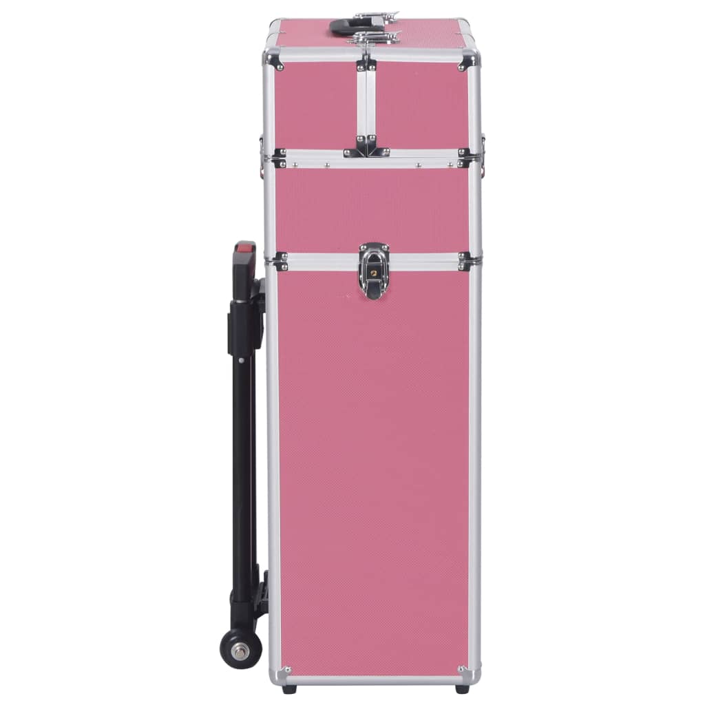 Vidaxl Makeup Trolley Aluminium rosa