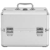 Vidaxl makeup suitcase 22x30x21 cm aluminum silver colored