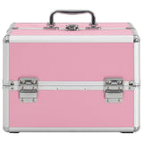 Vidaxl Makeup Koffer 22x30X21 cm Aluminium rosa