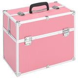 Vidaxl Makeup Koffer 37x24x335 cm Aluminium rosa