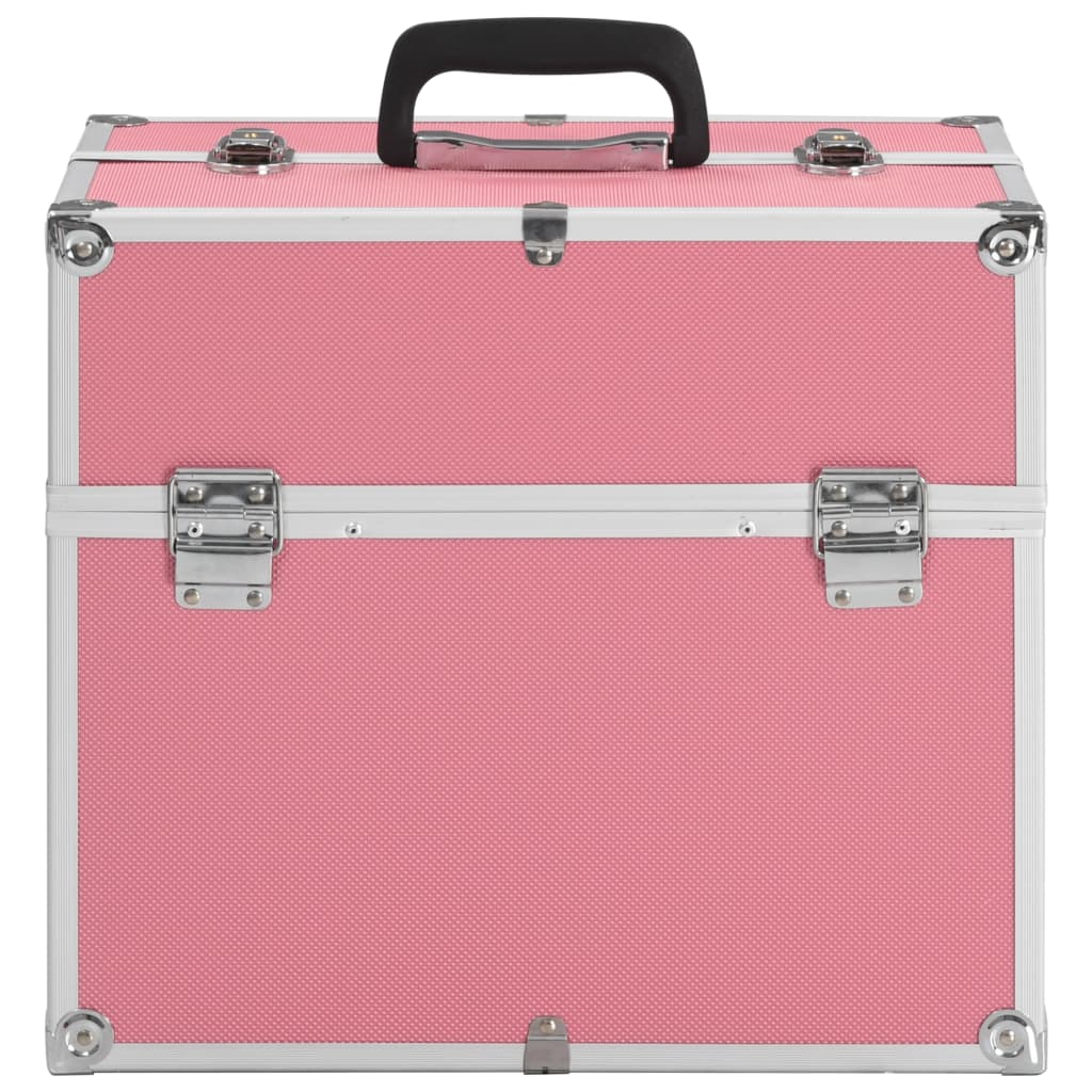 Vidaxl Makeup Koffer 37x24x335 cm Aluminium rosa