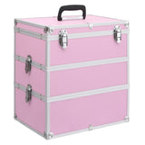 Vidaxl Makeup Koffer 37x24x40 cm Aluminium rosa