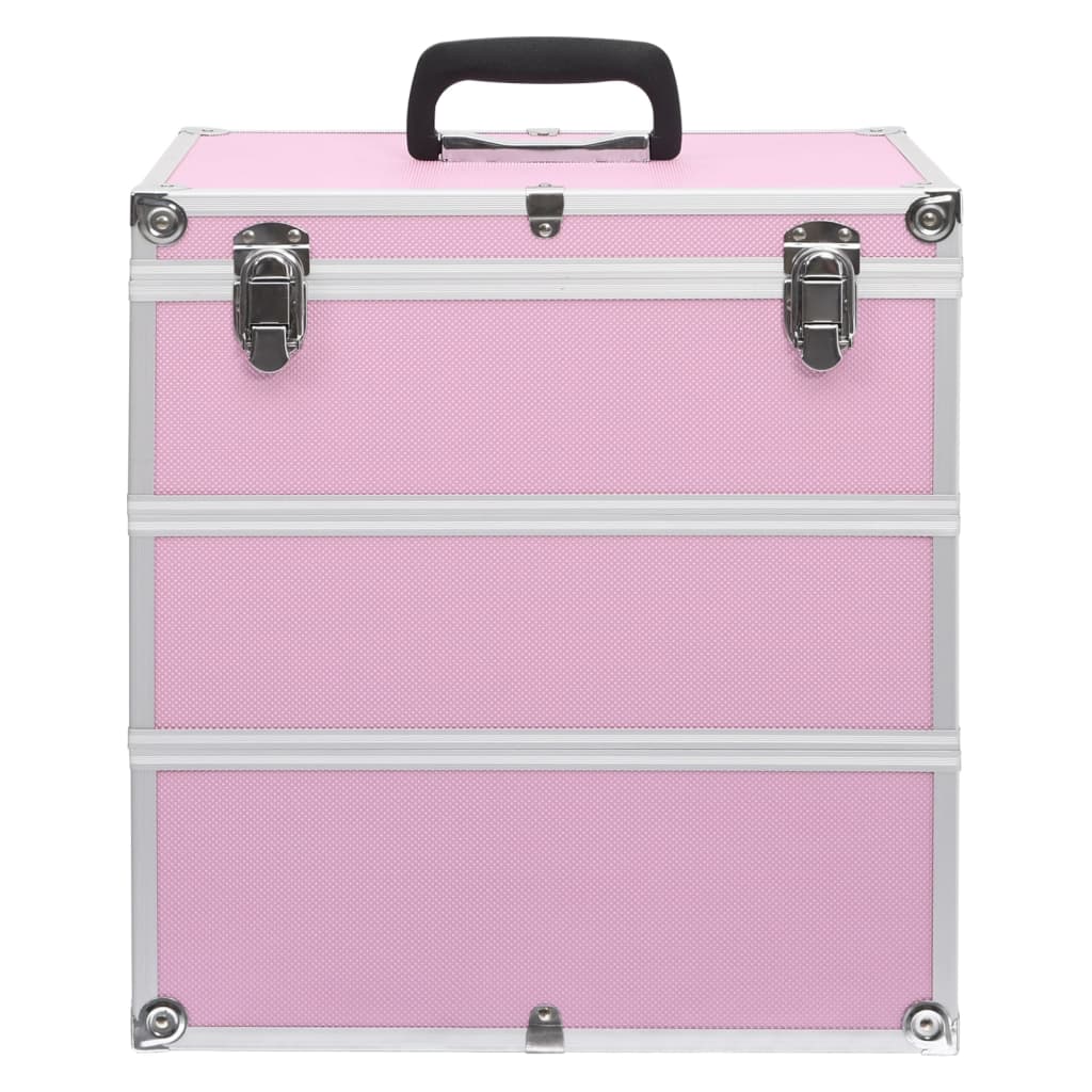 Vidaxl Makeup Koffer 37x24x40 cm Aluminium rosa