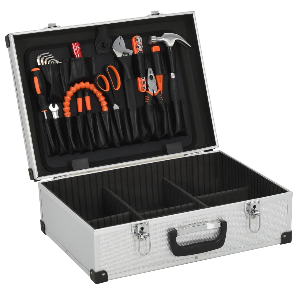 Vidaxl tool case 46x33x16 cm aluminum silver colored